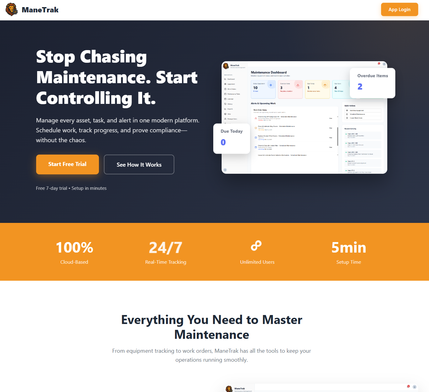 ManeTrak - Equipment Maintenance Management